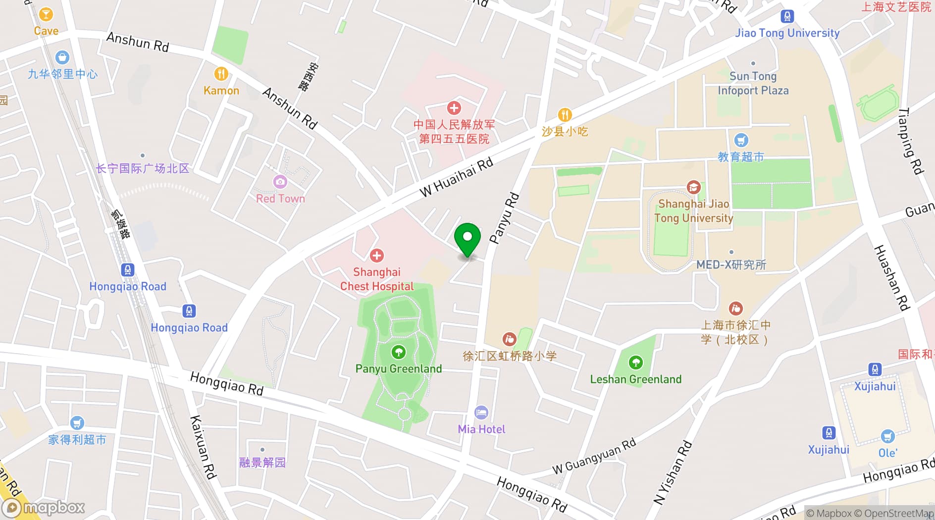 Map showing Shanghai Minsheng Museum of Modern Art