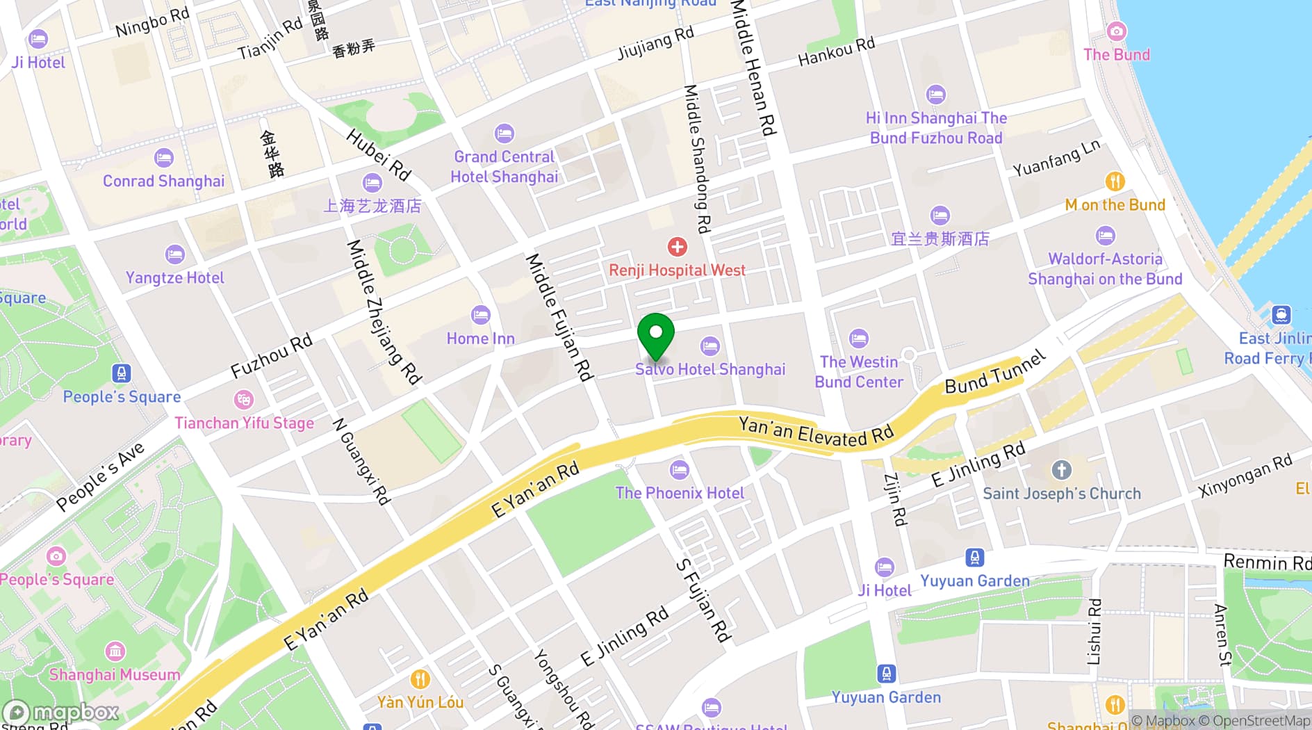 Map showing The Pearl Room