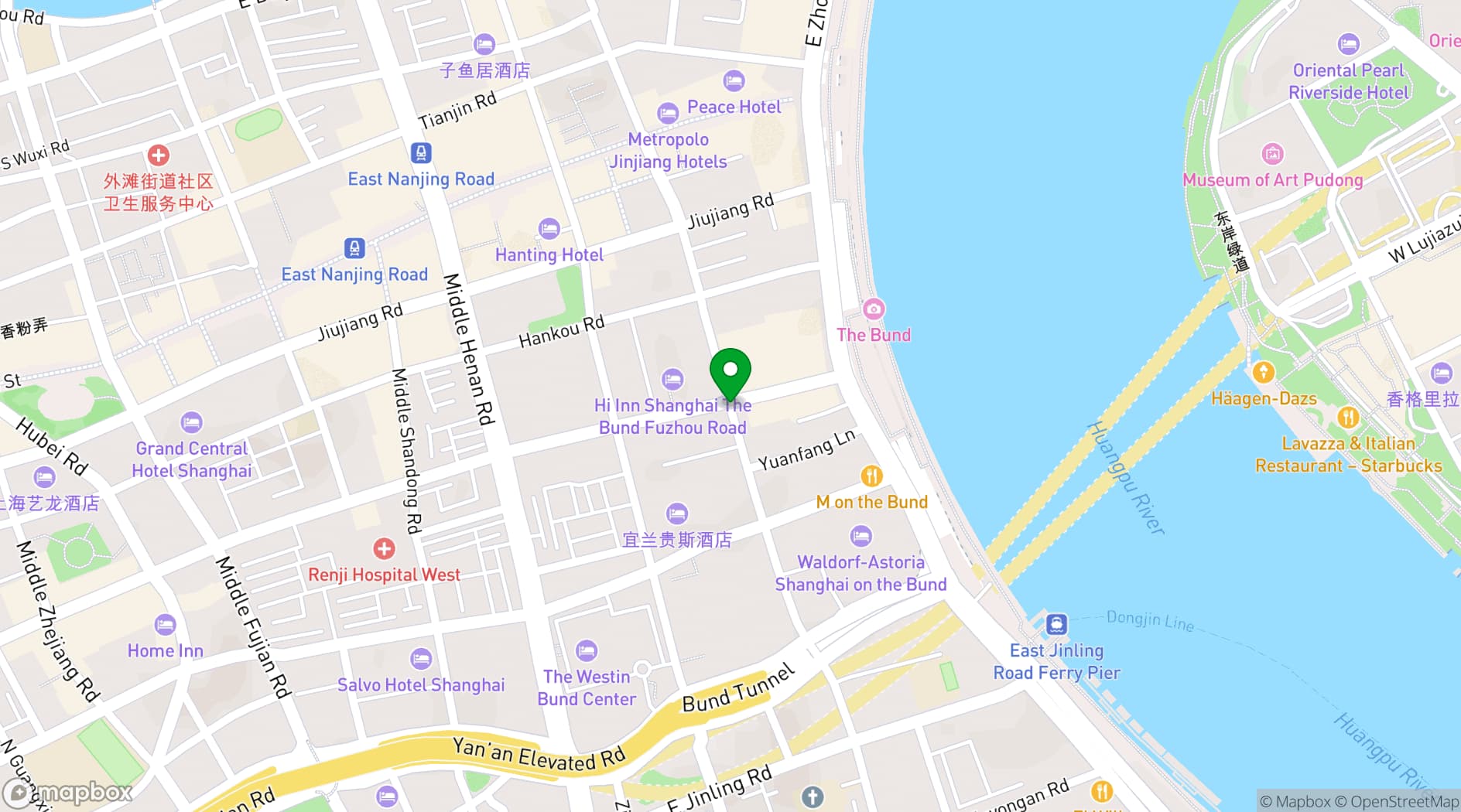 Map showing yè shanghai