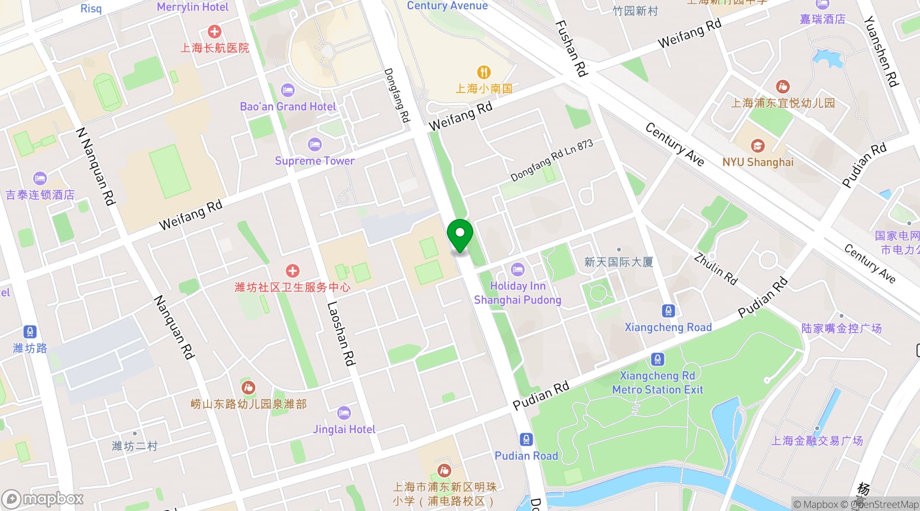 Map showing The Hongta Hotel, a Luxury Collection Hotel