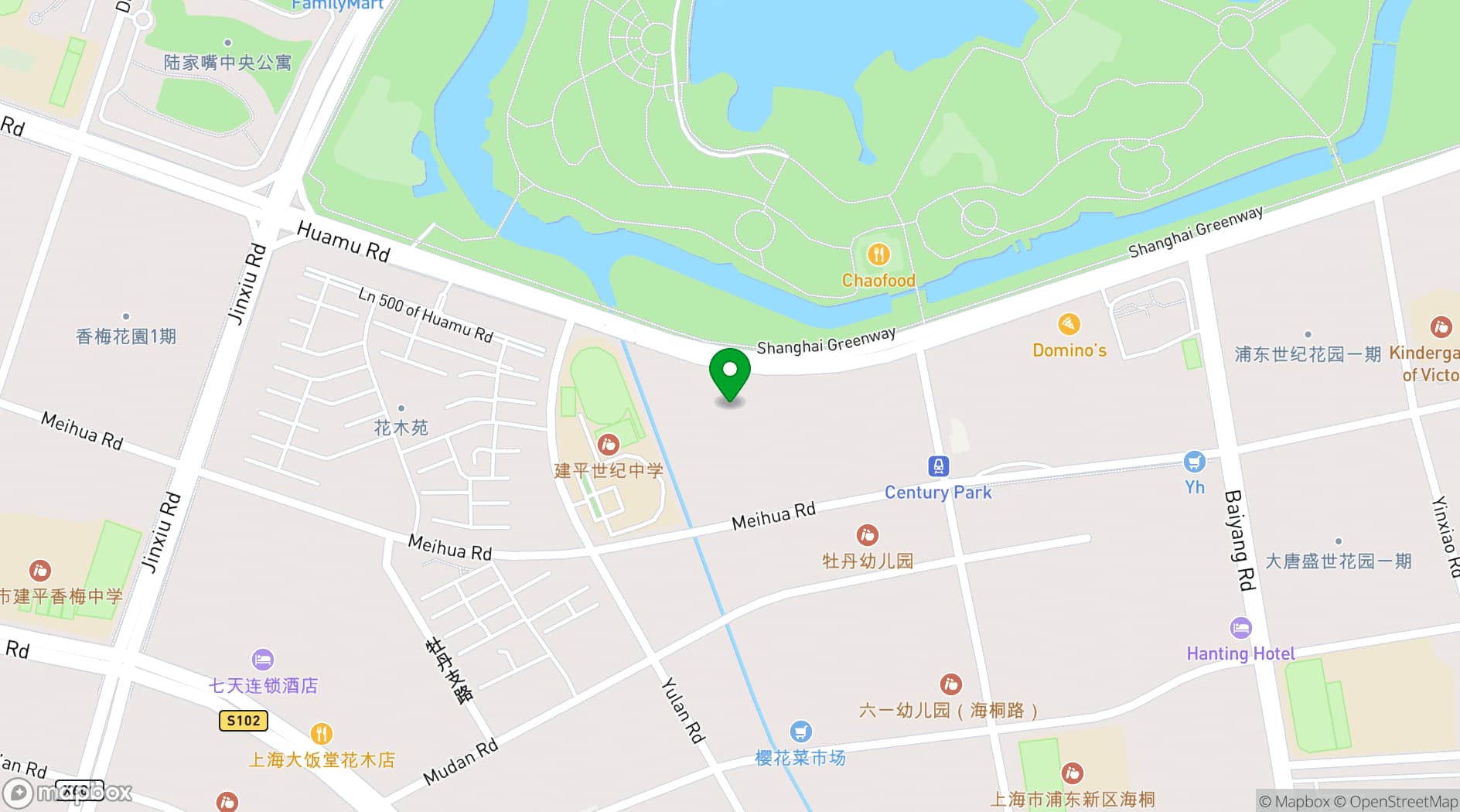 Map showing Kerry Hotel Pudong, Shanghai