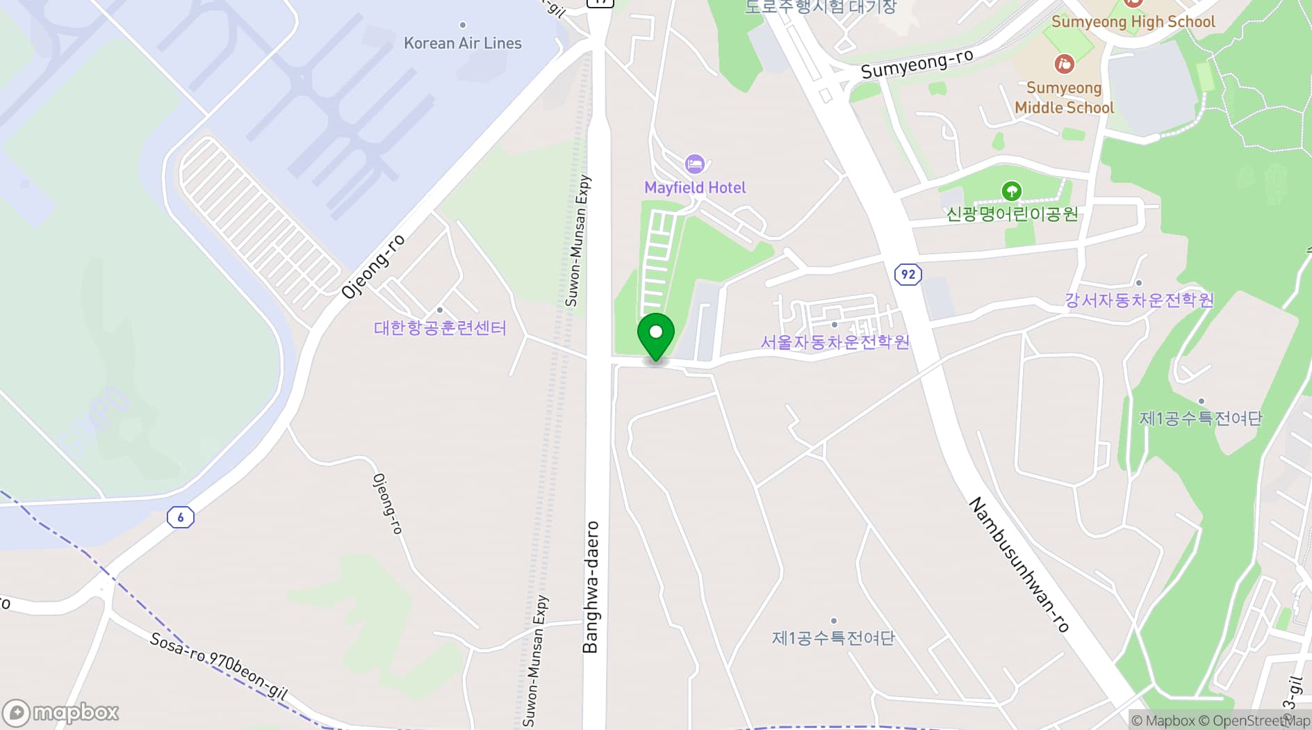 Map showing Mayfield Hotel Seoul