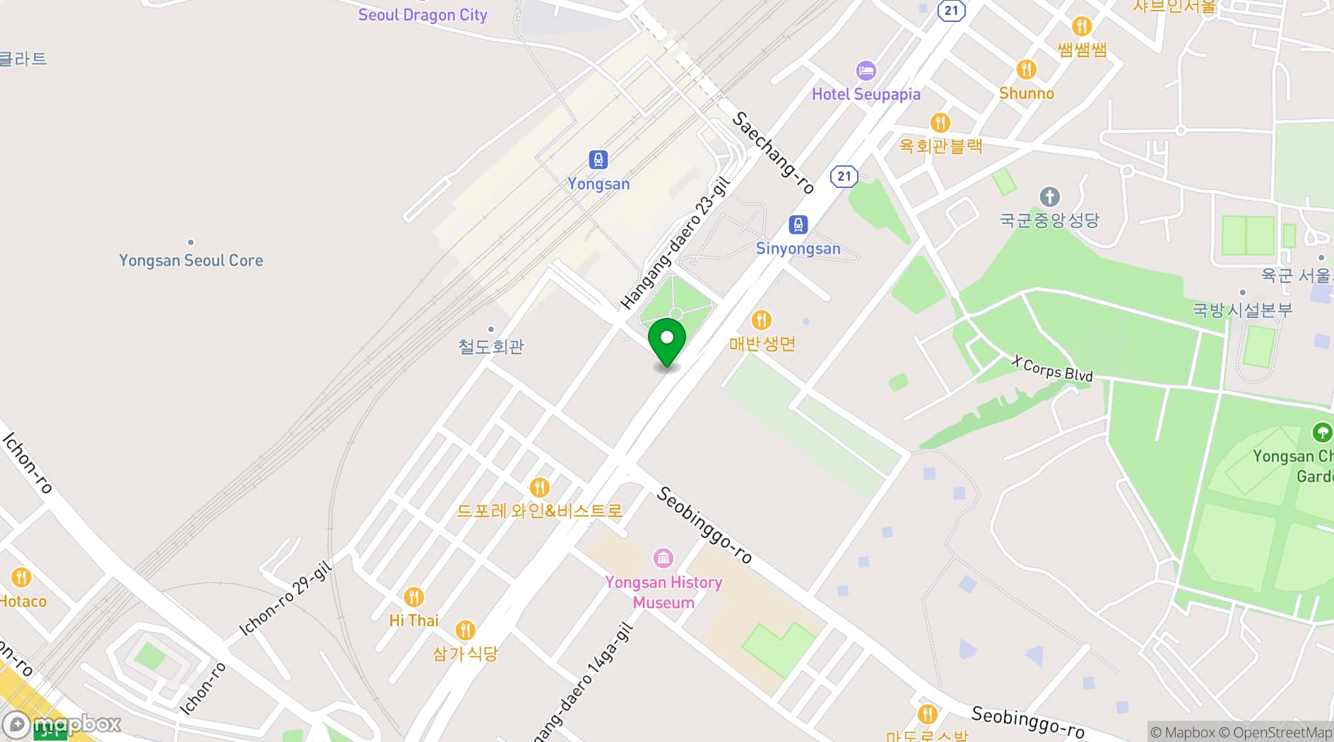 Map showing Creative Economy Innovation Center