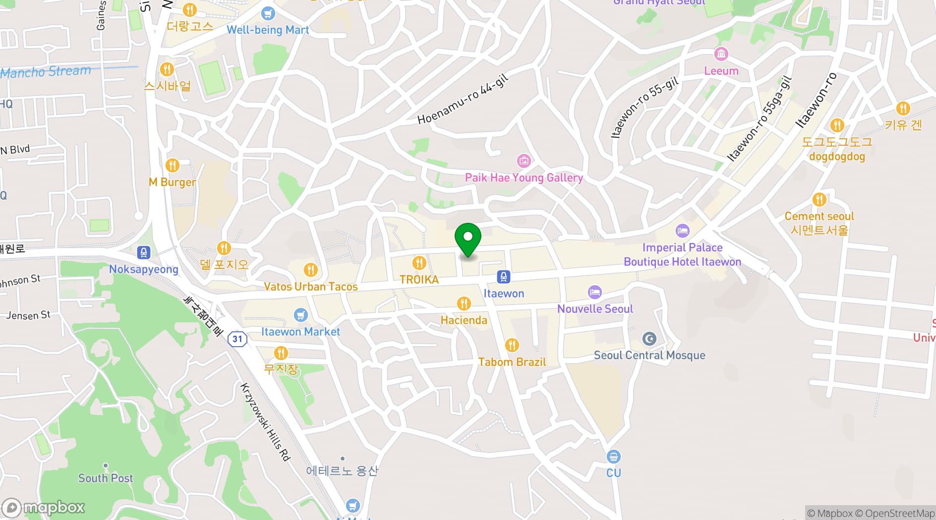Map showing Maple Tree House