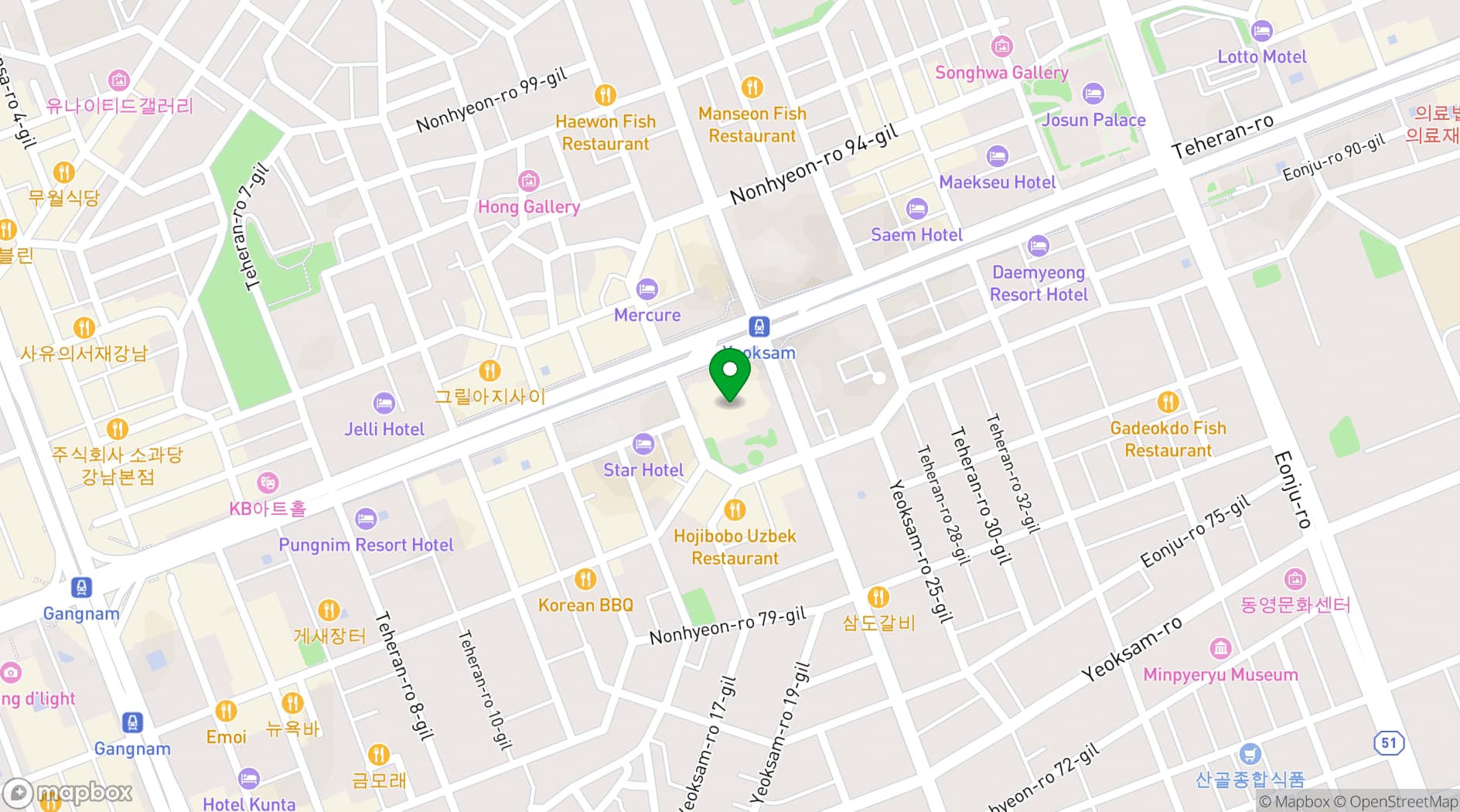 Map showing The Executive Centre