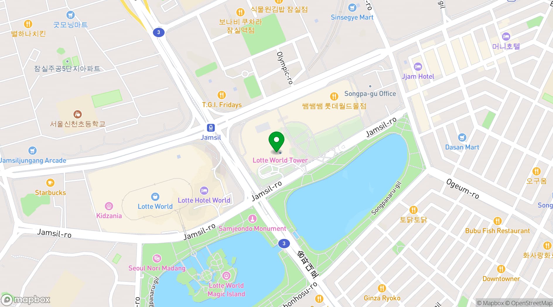 Map showing SIGNIEL SEOUL