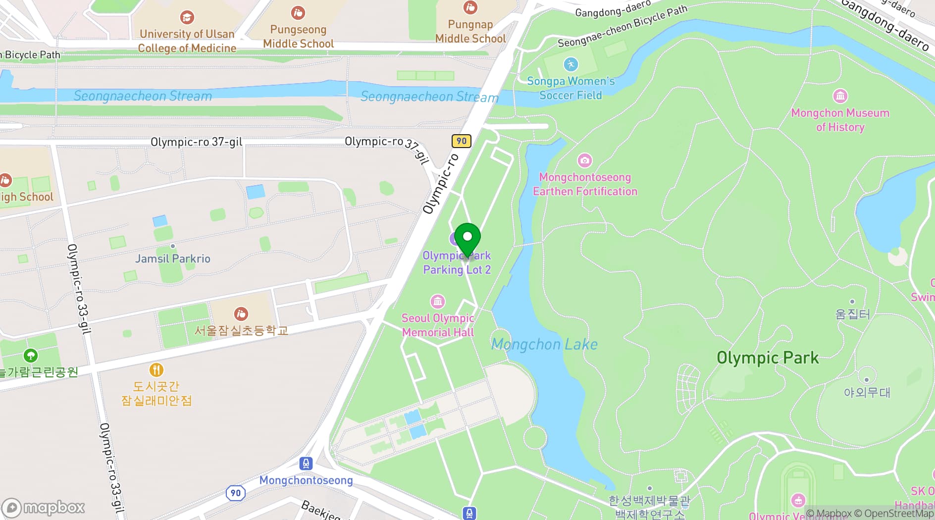 Map showing Olympic Park