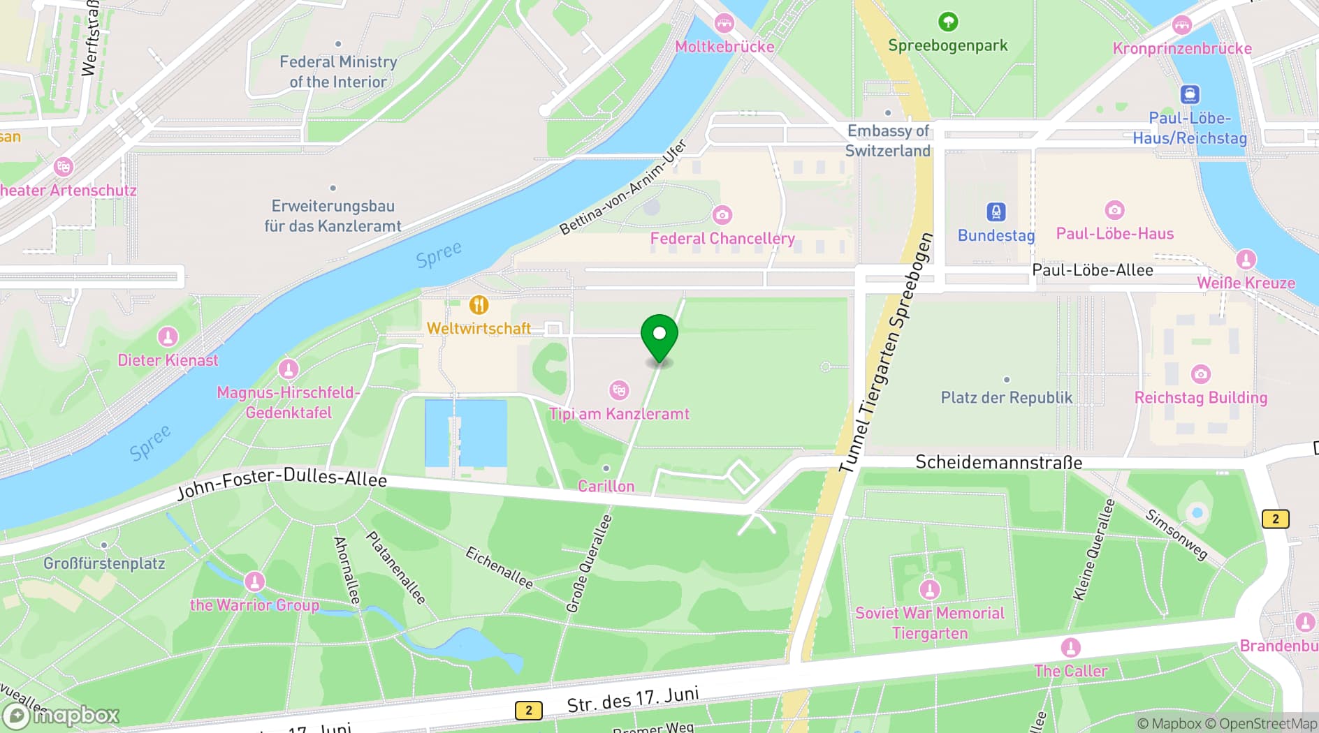 Map showing TIPI AM KANZLERAMT