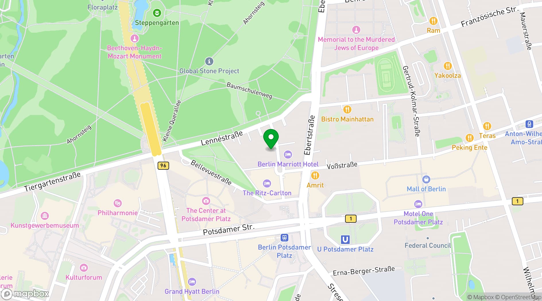 Map showing BERLINER FREIHEIT