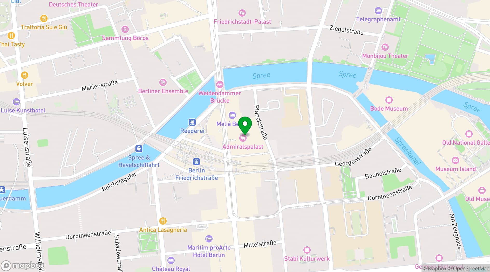 Map showing Admiralspalast Berlin