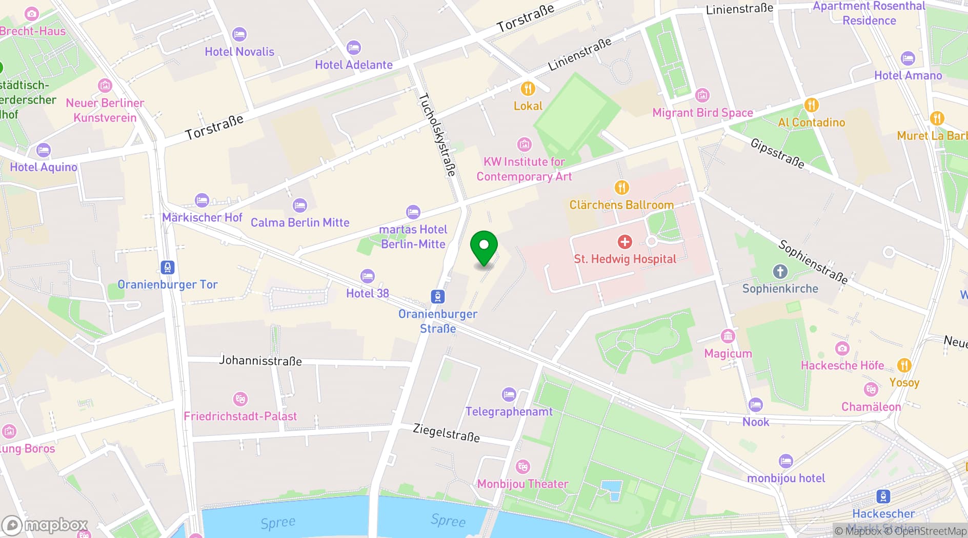 Map showing Night Kitchen