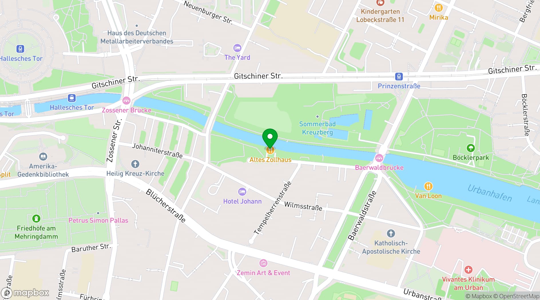 Map showing Rutz Zollhaus