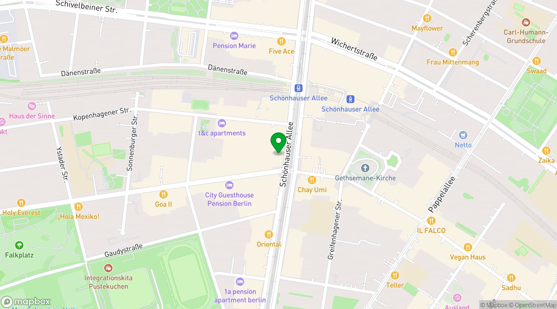Map showing Colosseum Berlin