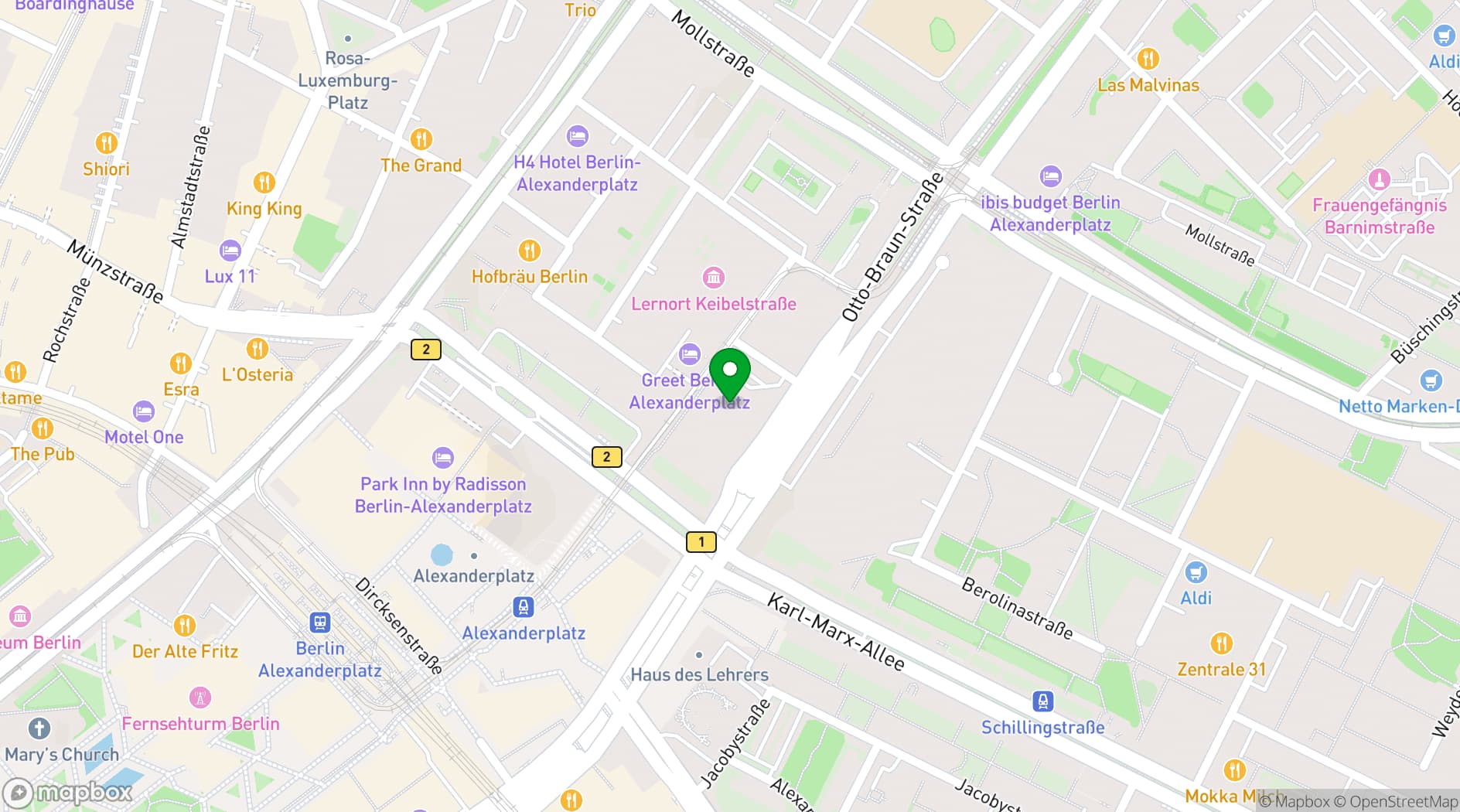 Map showing Weekend Events - Rooftop & Indoor Eventlocation