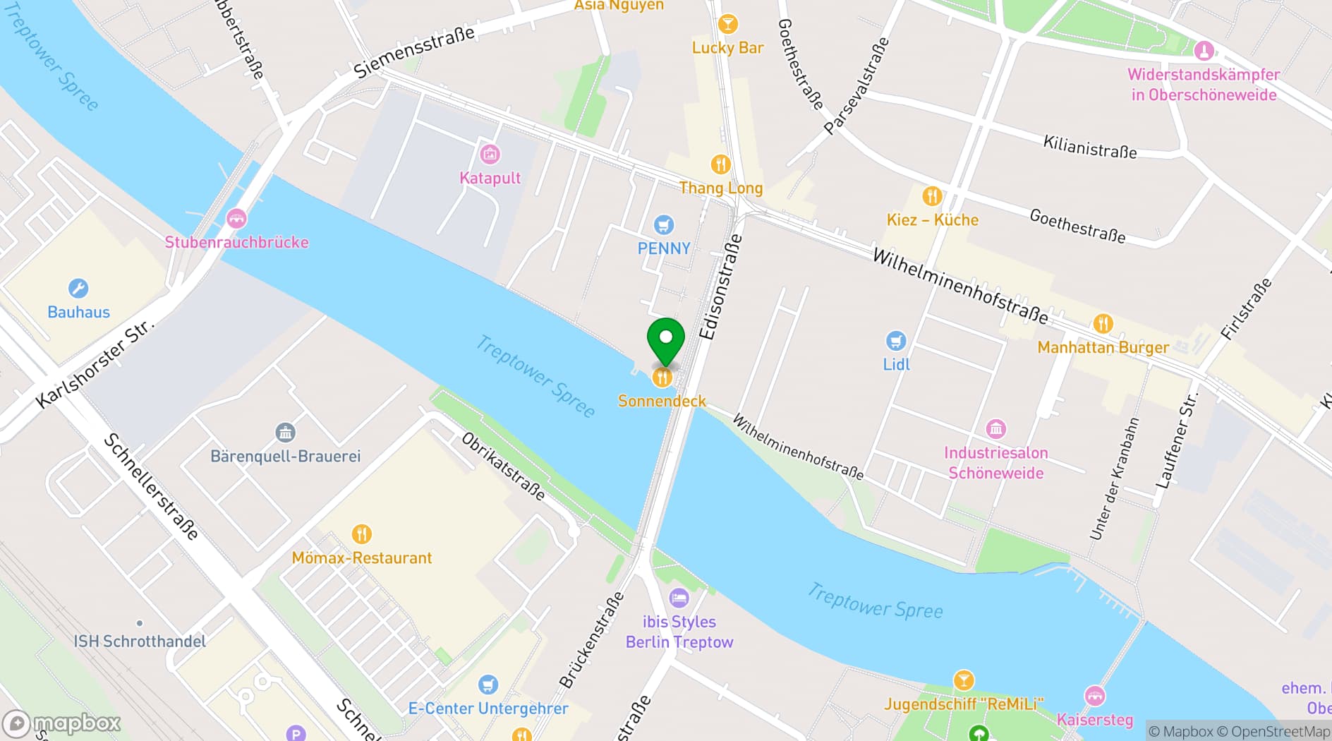 Map showing White Spreelounge