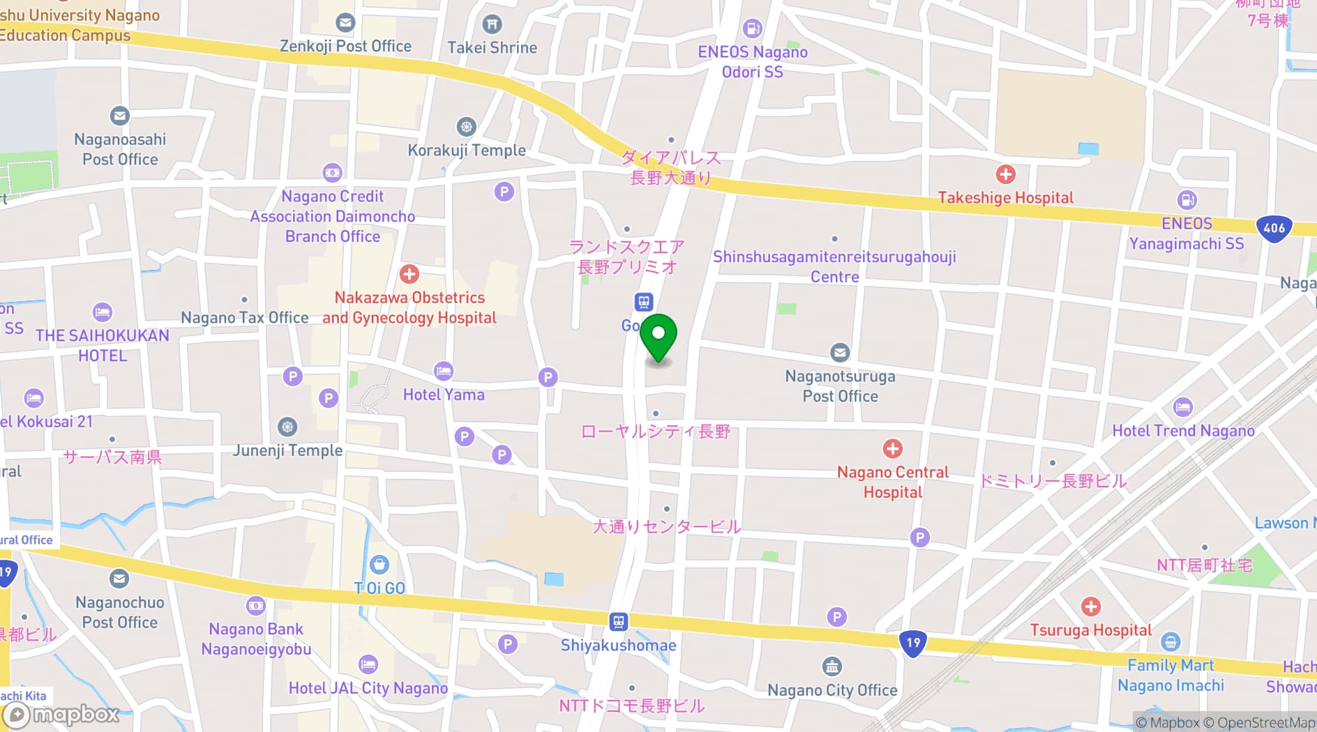 Map showing Tokyo International Forum