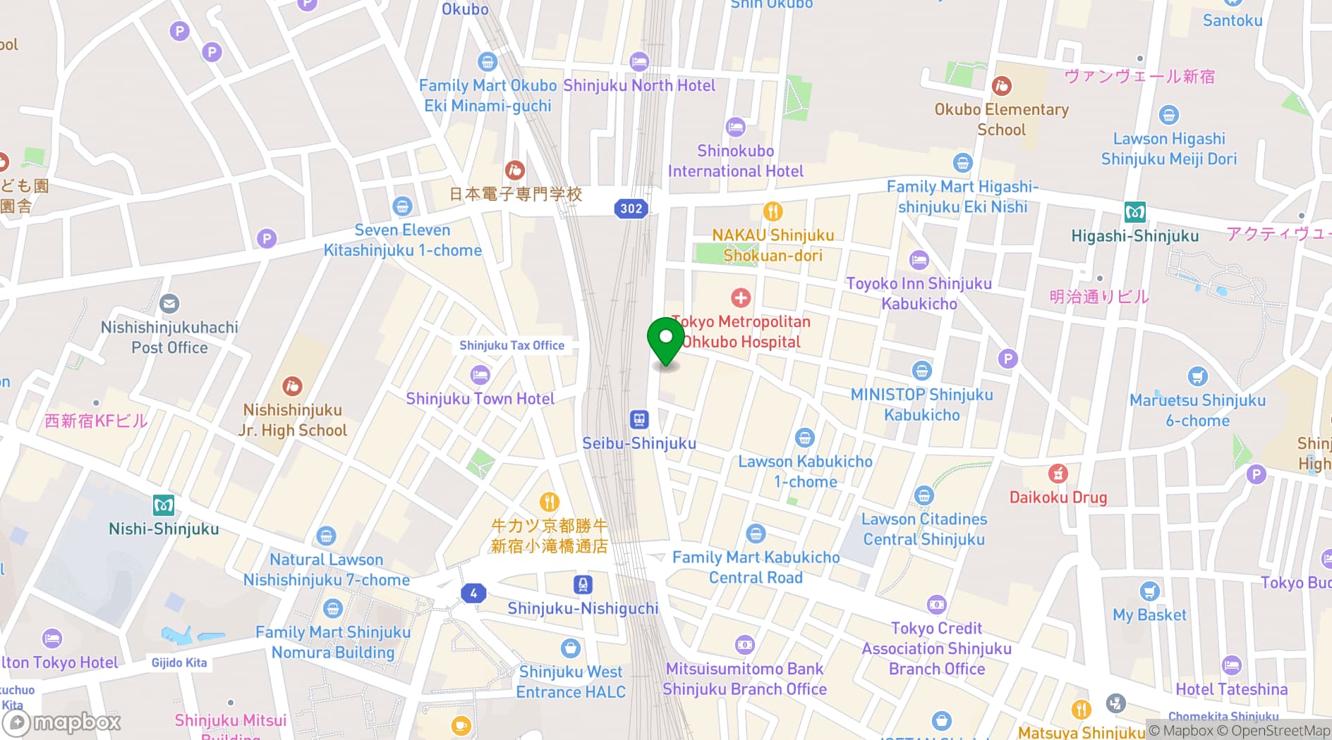 Map showing BELLUSTAR TOKYO, A Pan Pacific Hotel