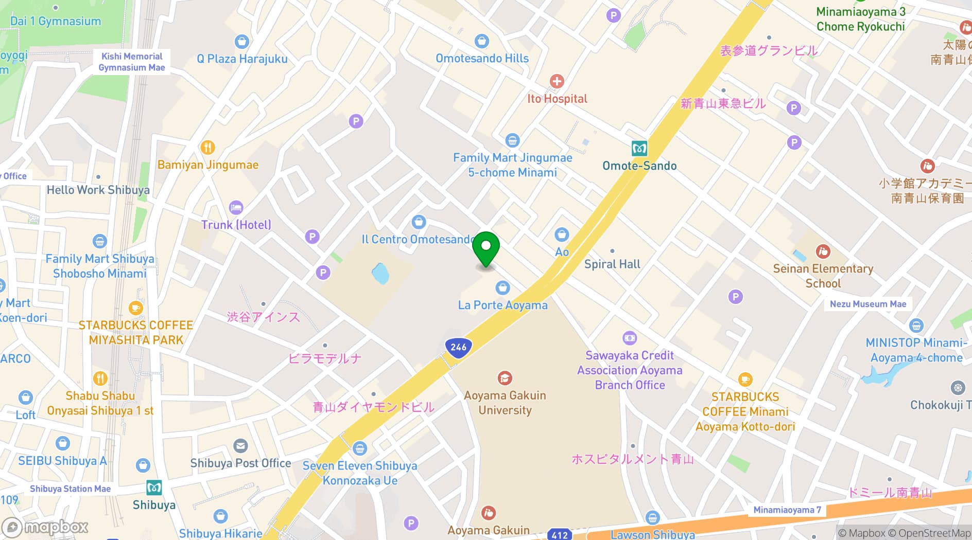 Map showing Classica Omotesando