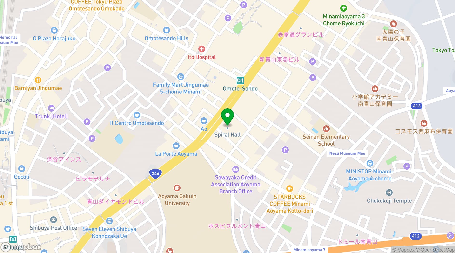 Map showing Spiral
