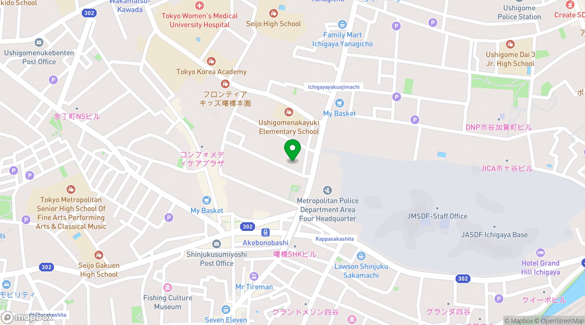 Map showing Applause Square Tokyo