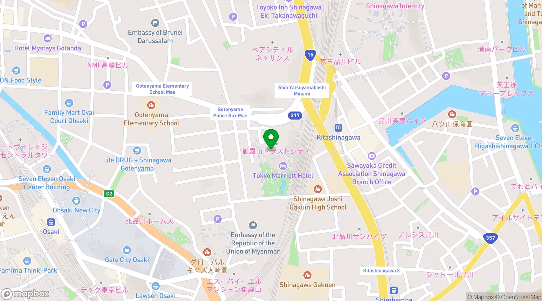 Map showing Lounge & Dining G