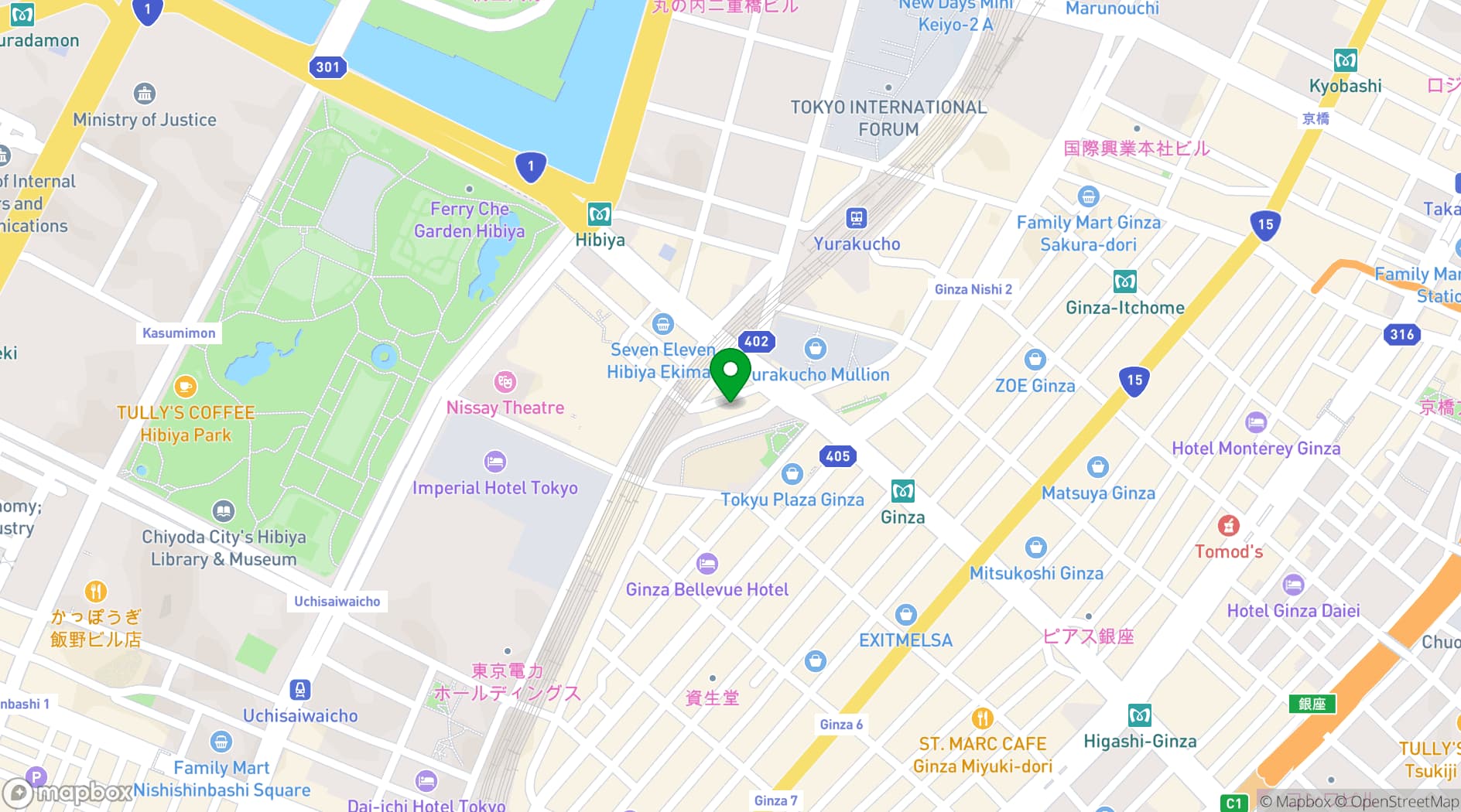 Map showing THE GATE HOTEL