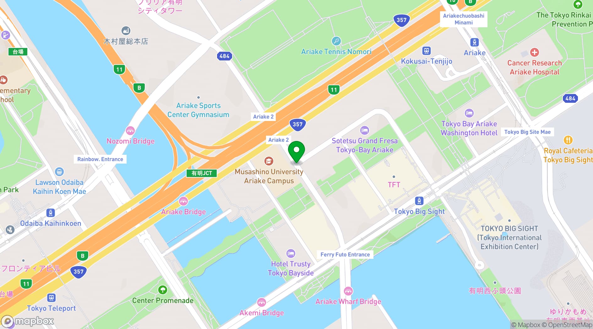 Map showing DoubleTree by Hilton Tokyo Ariake