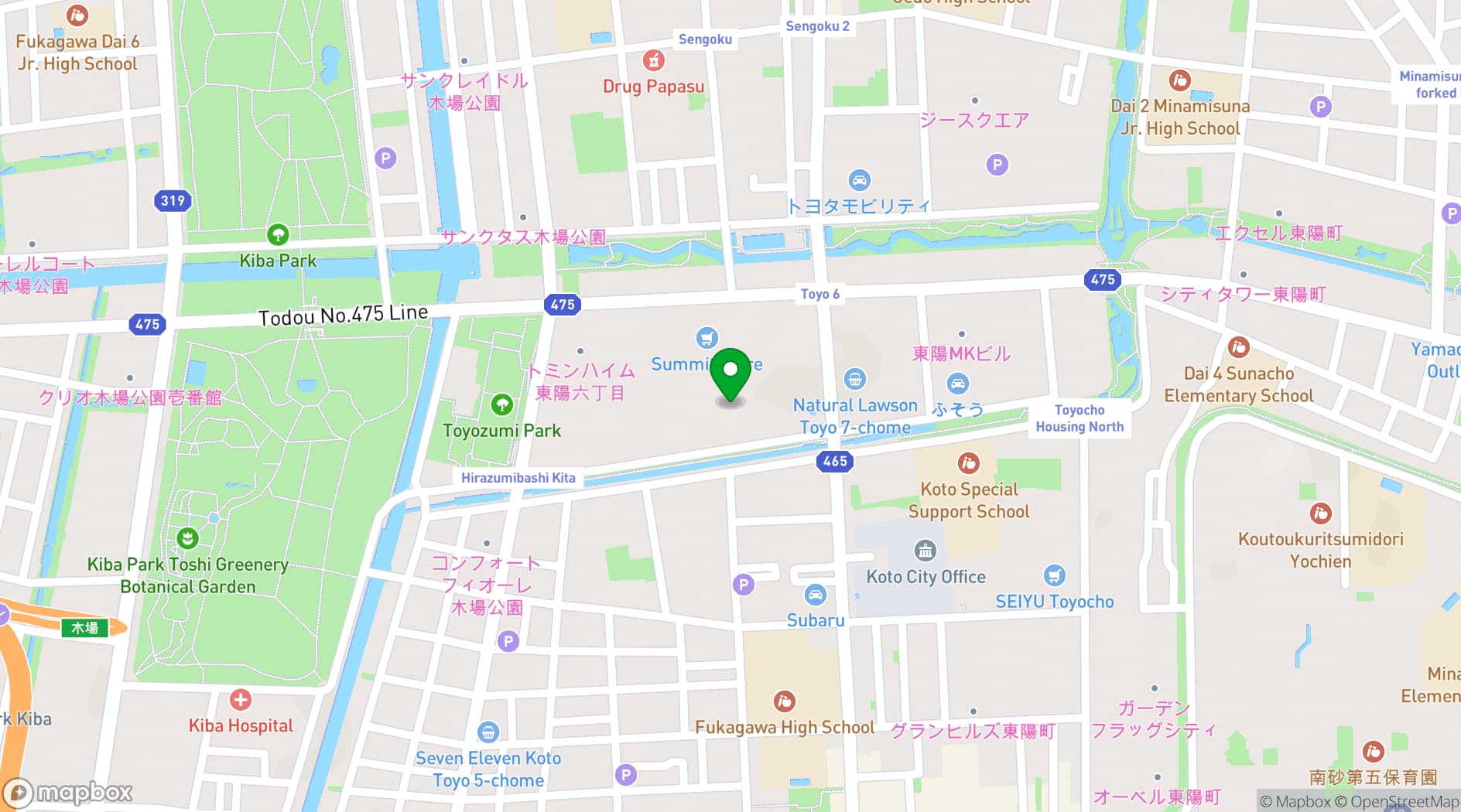 Map showing Hotel East 21 Tokyo