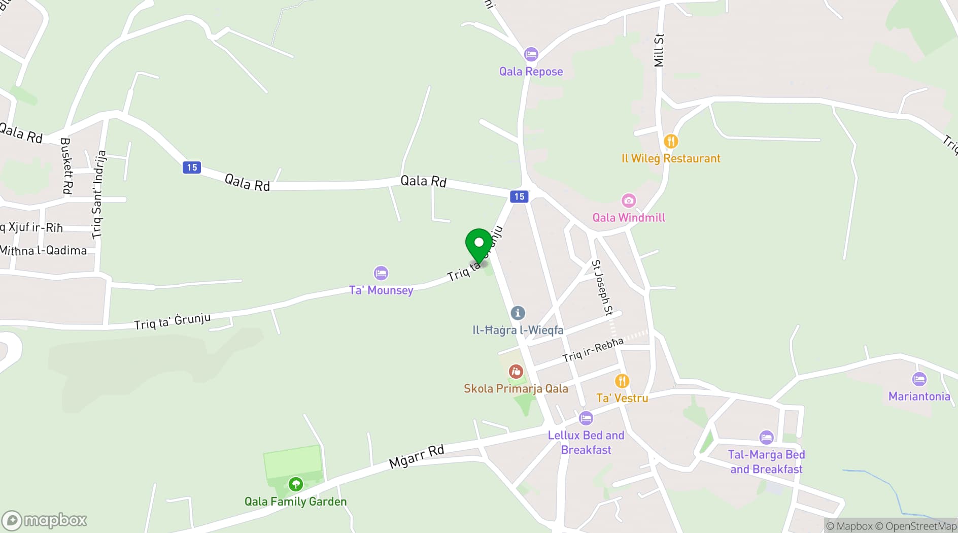 Map showing Villa dei Venti