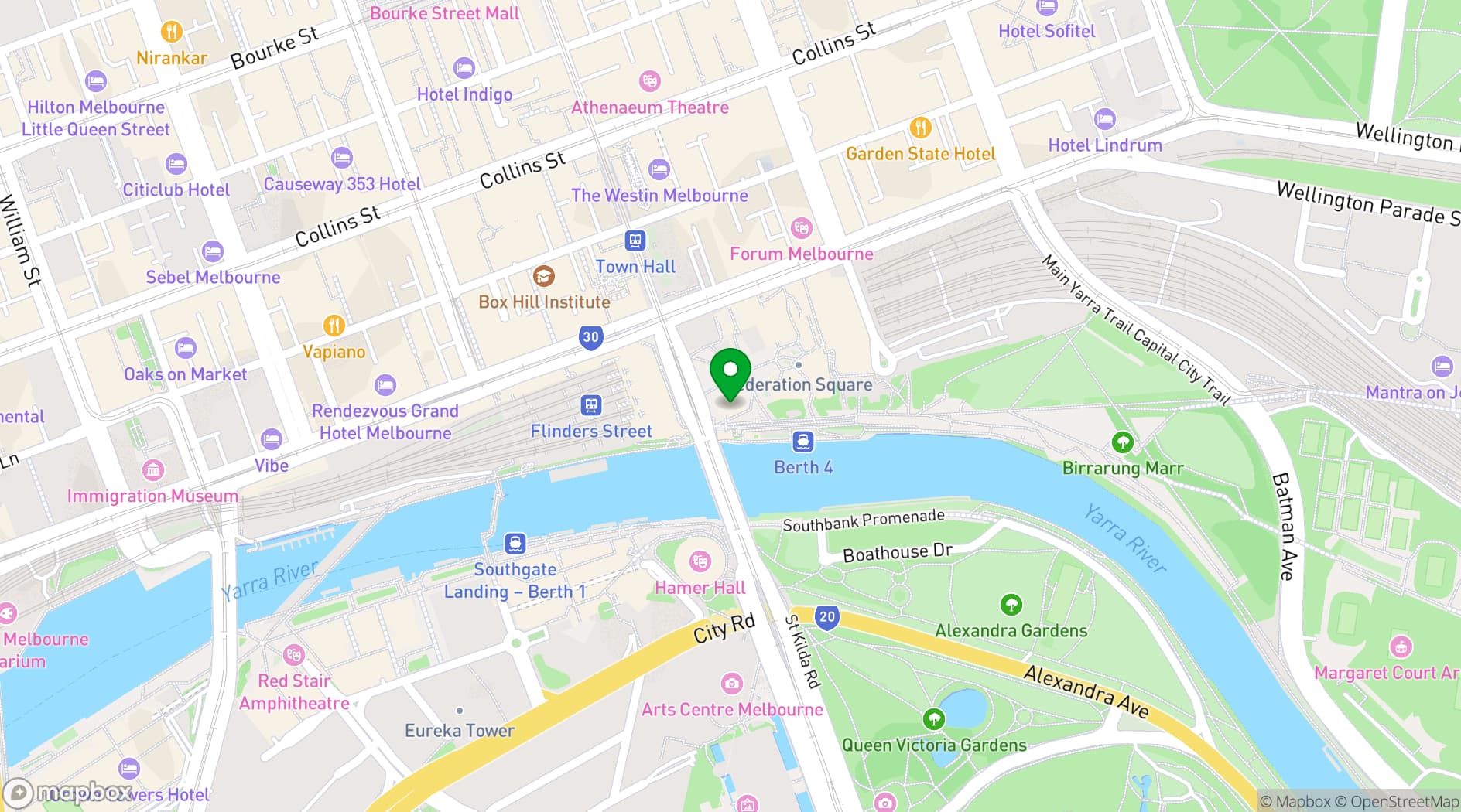 Map showing Transit Rooftop Bar