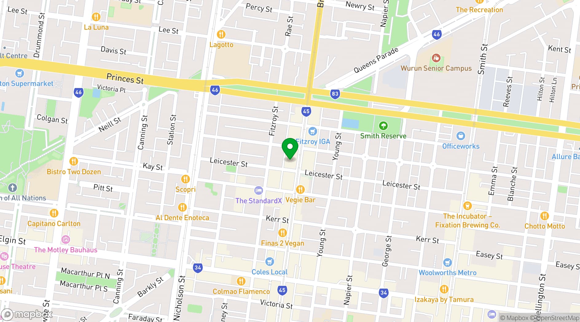 Map showing Polly Bar