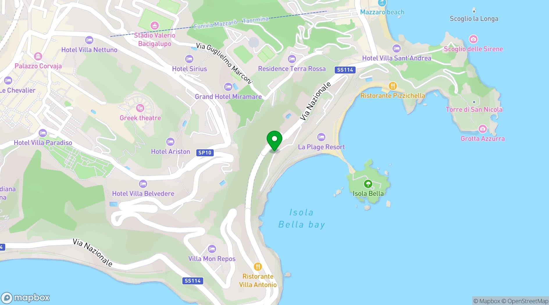 Map showing La Plage Resort