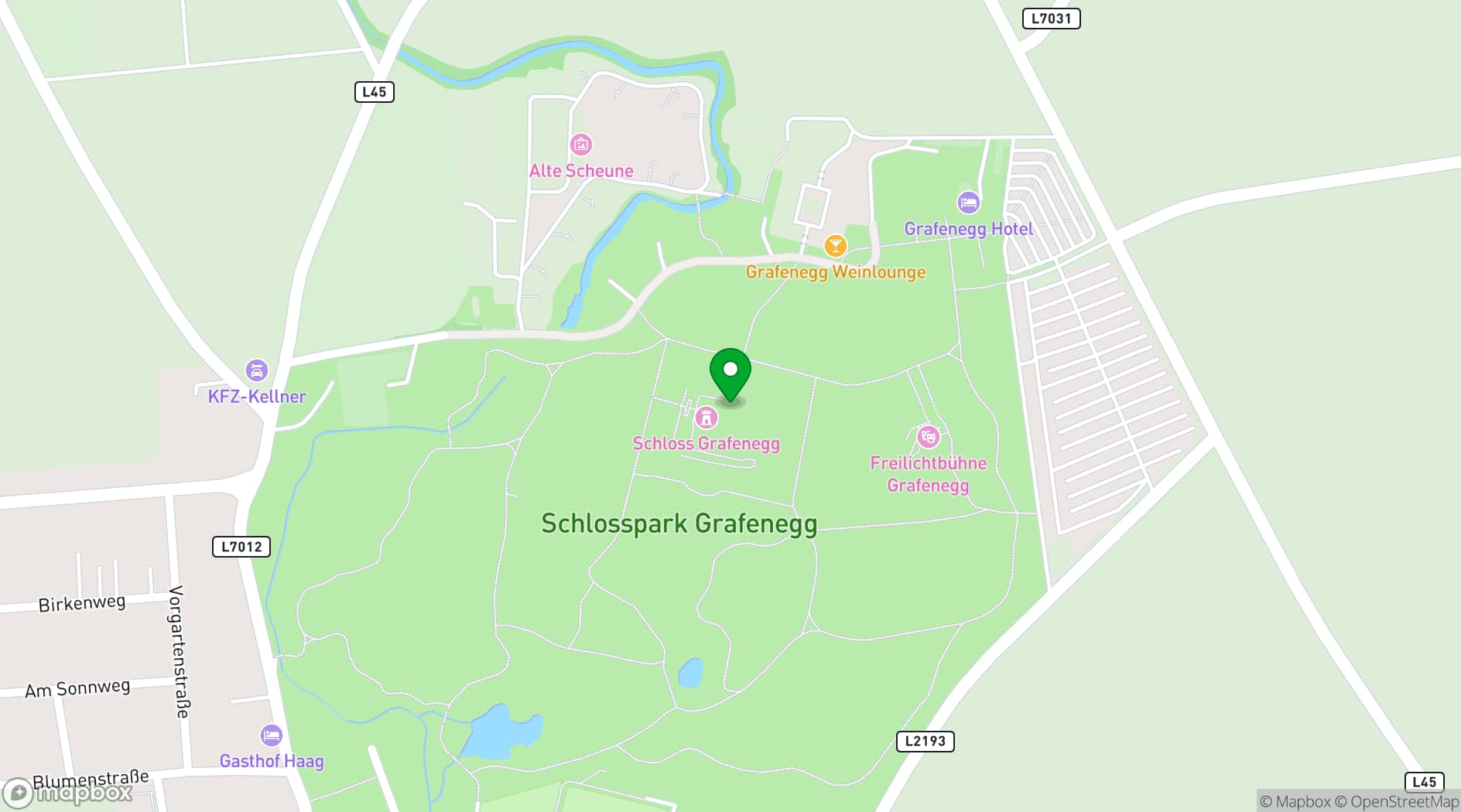Map showing Grafenegg Castle