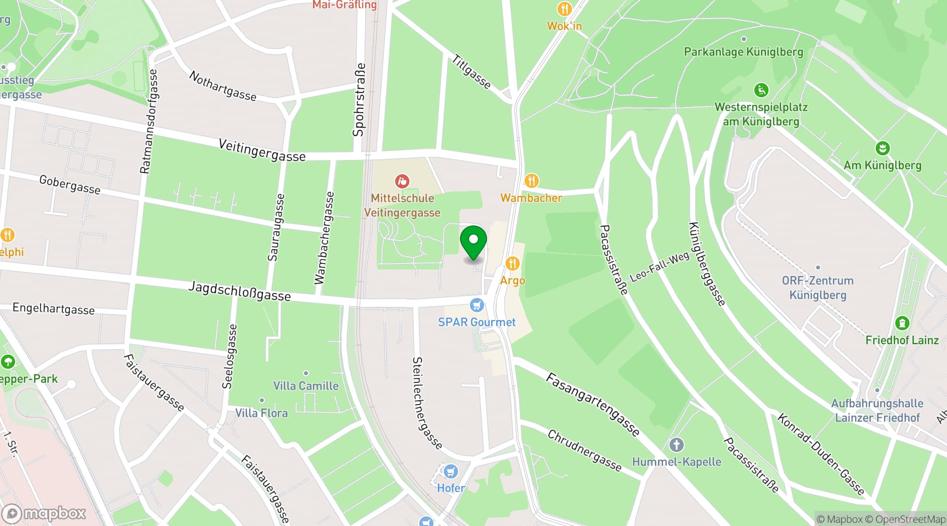 Map showing Kardinal König Haus