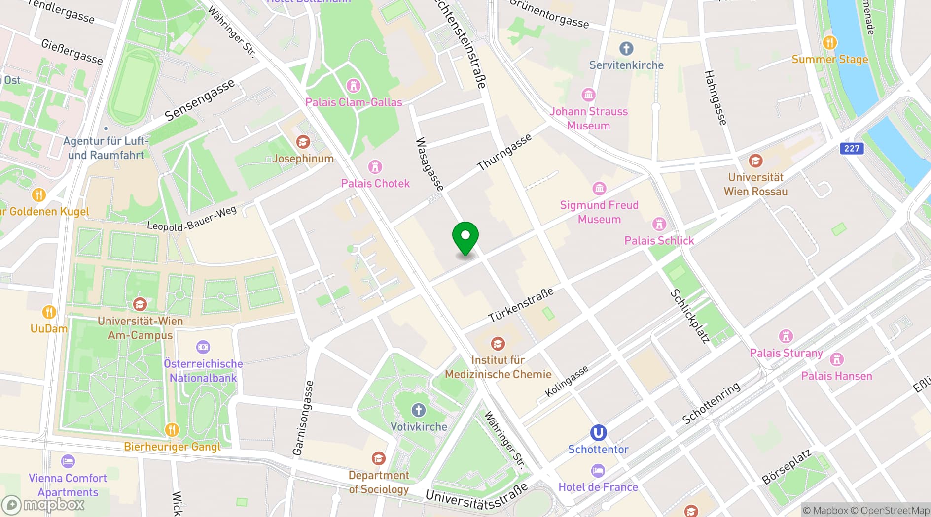 Map showing VIENNABallhaus