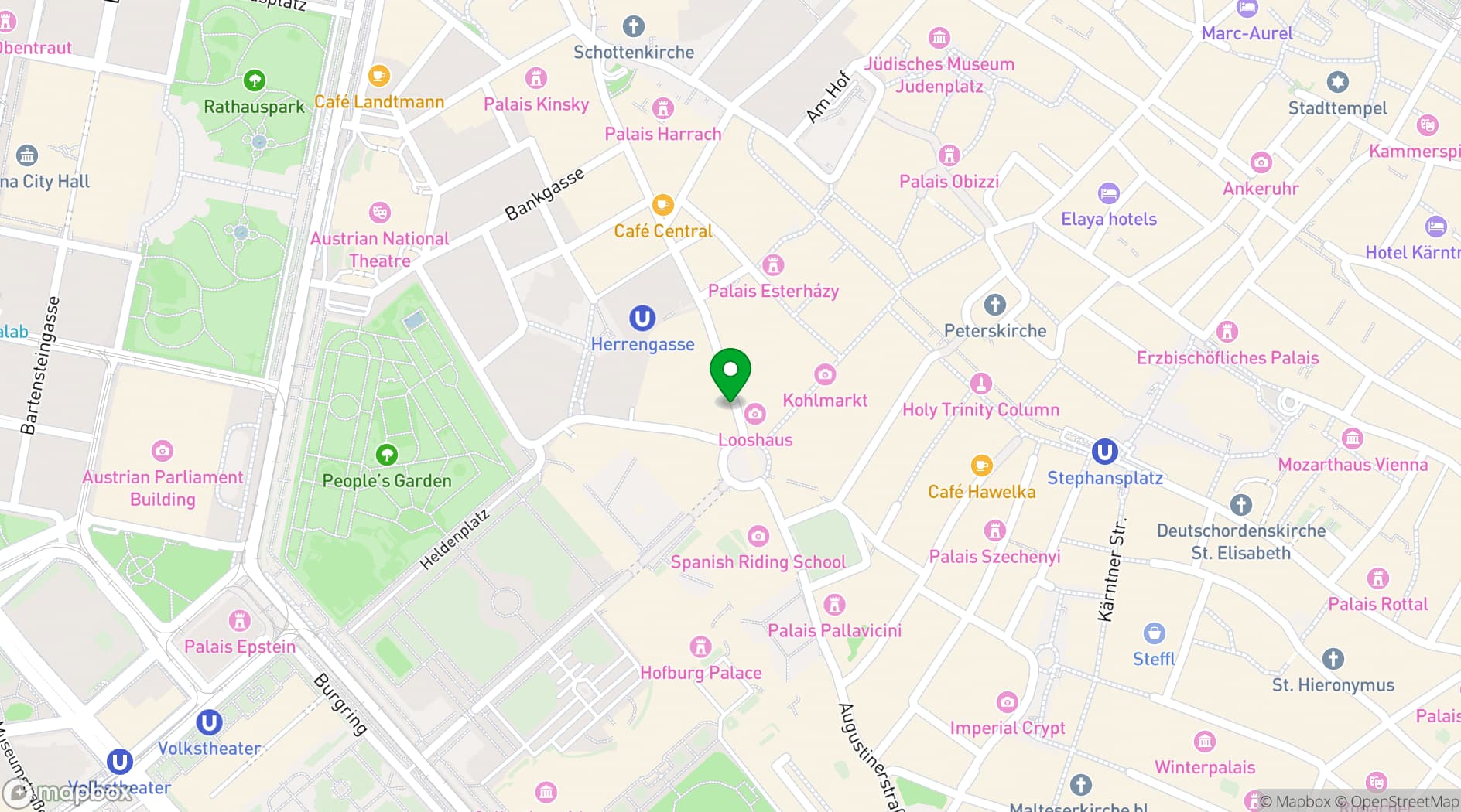 Map showing Wien, Le Palais
