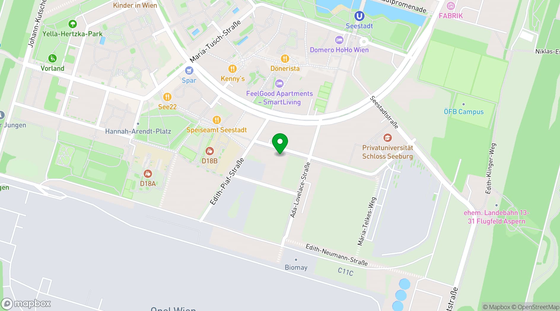 Map showing Ariana Eventhalle