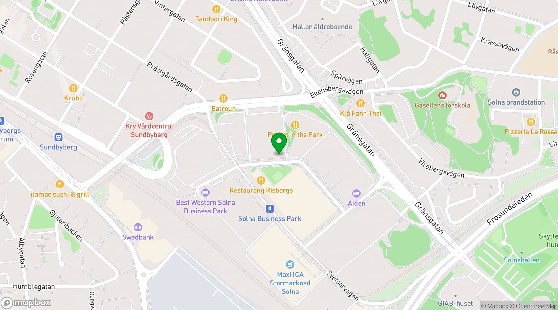 Map showing Scenen