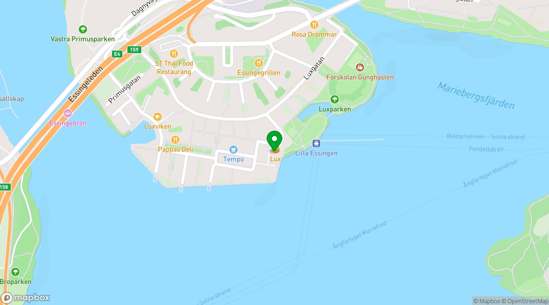 Map showing Lux Dag för Dag