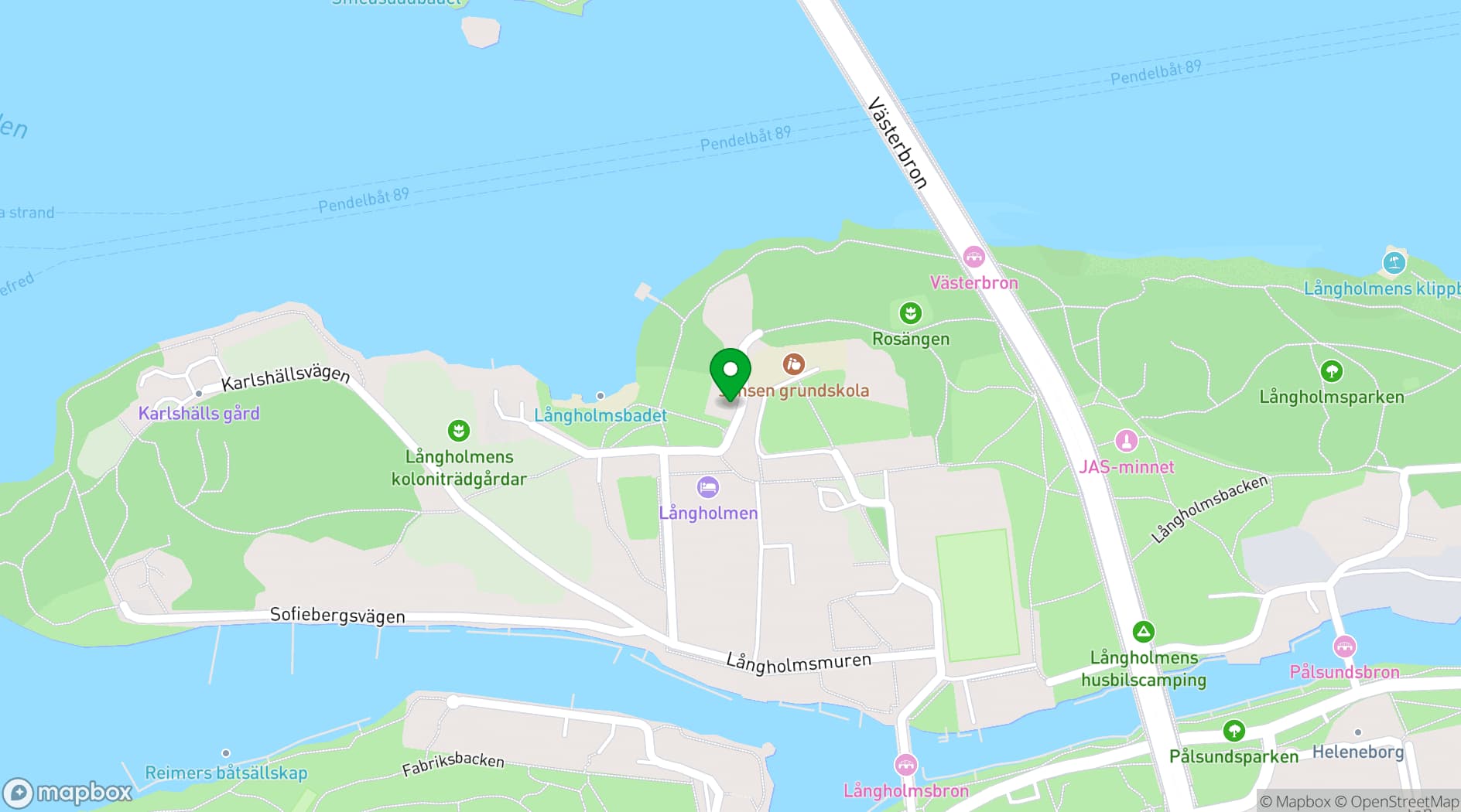 Map showing Stora Henriksvik