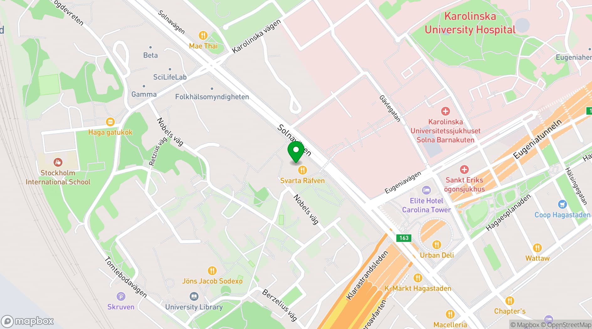 Map showing Aula Medica
