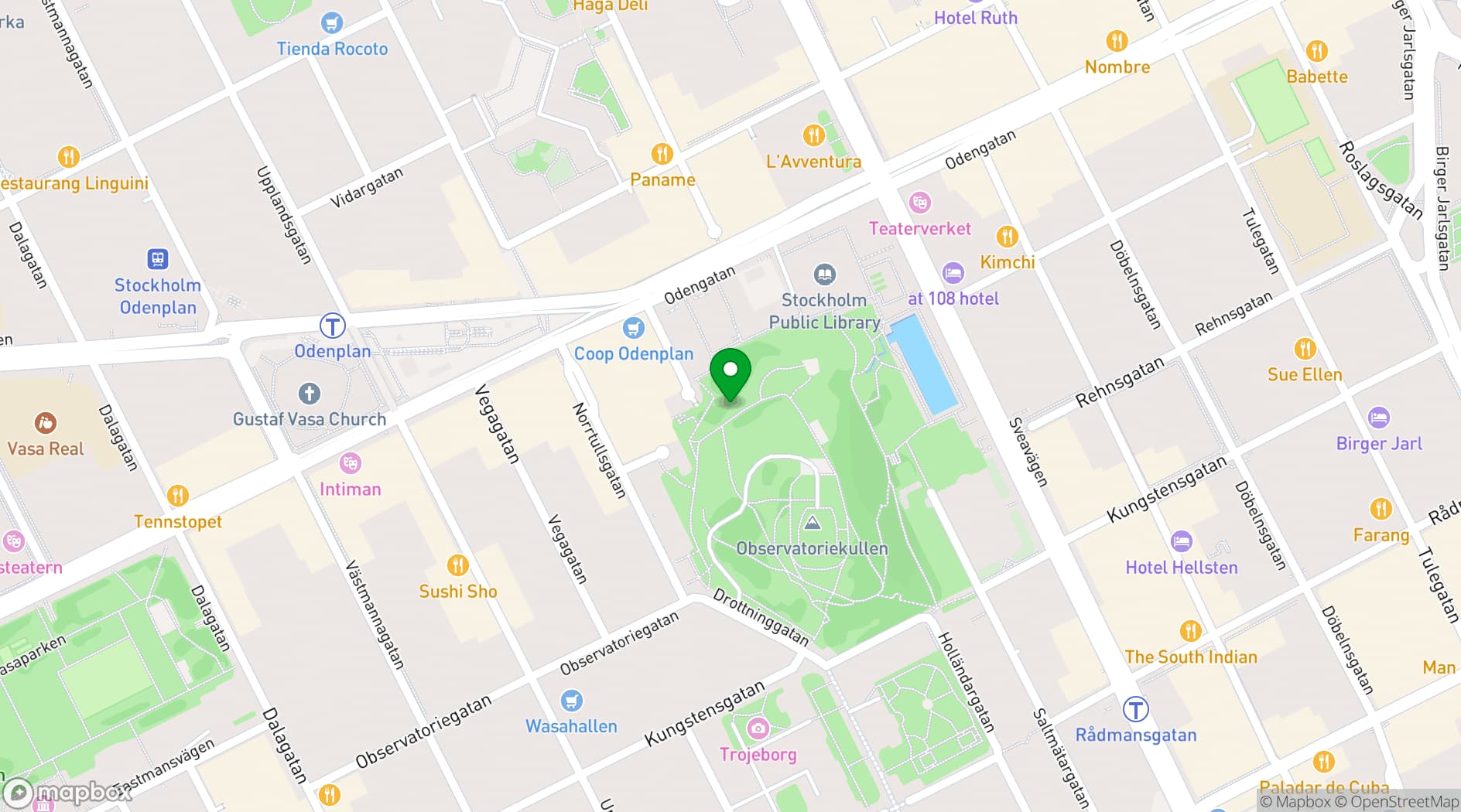 Map showing 7A Odenplan