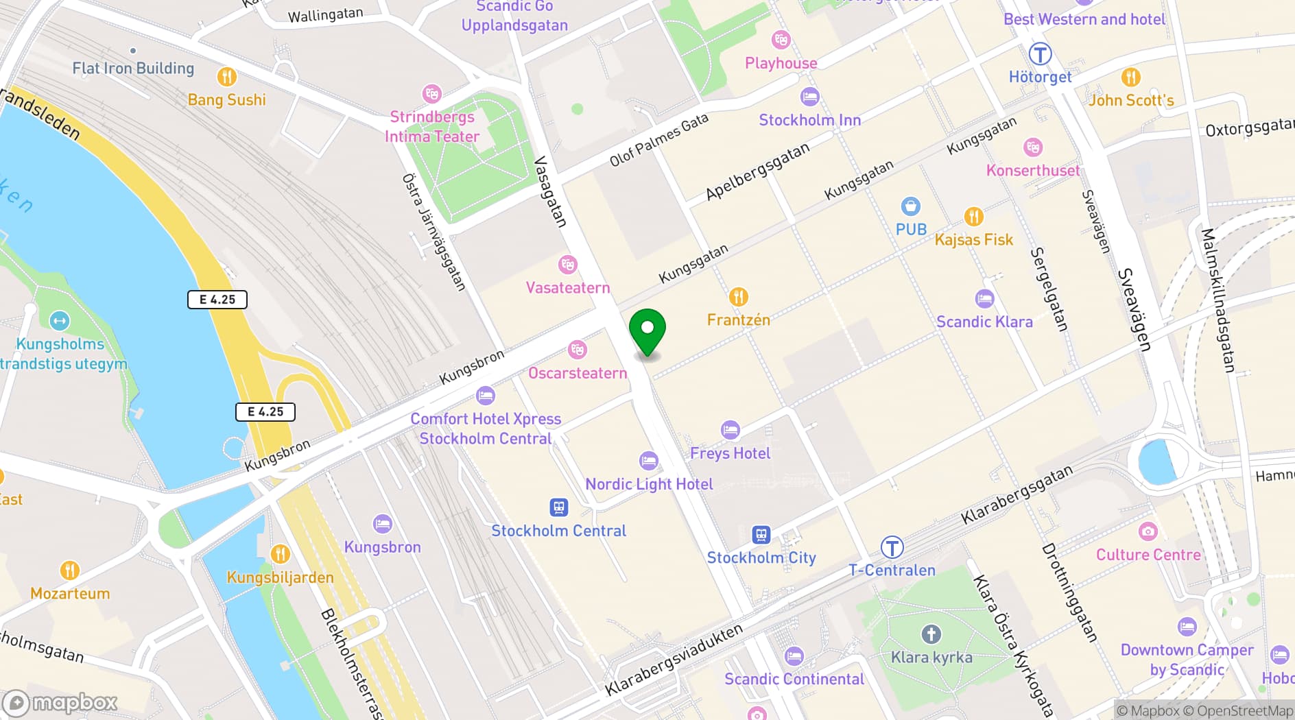 Map showing Elite Hotel Adlon