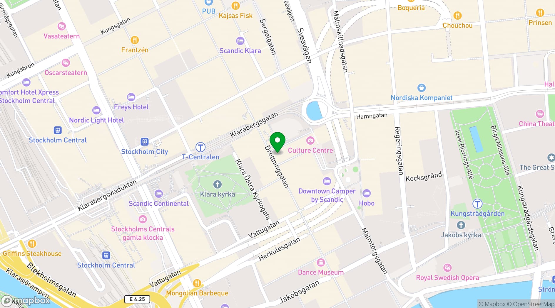 Map showing Kulturhuset Stadsteatern