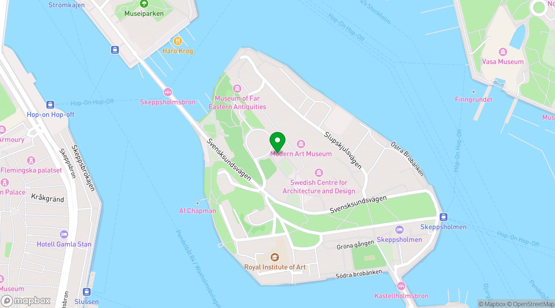 Map showing Glasverandan
