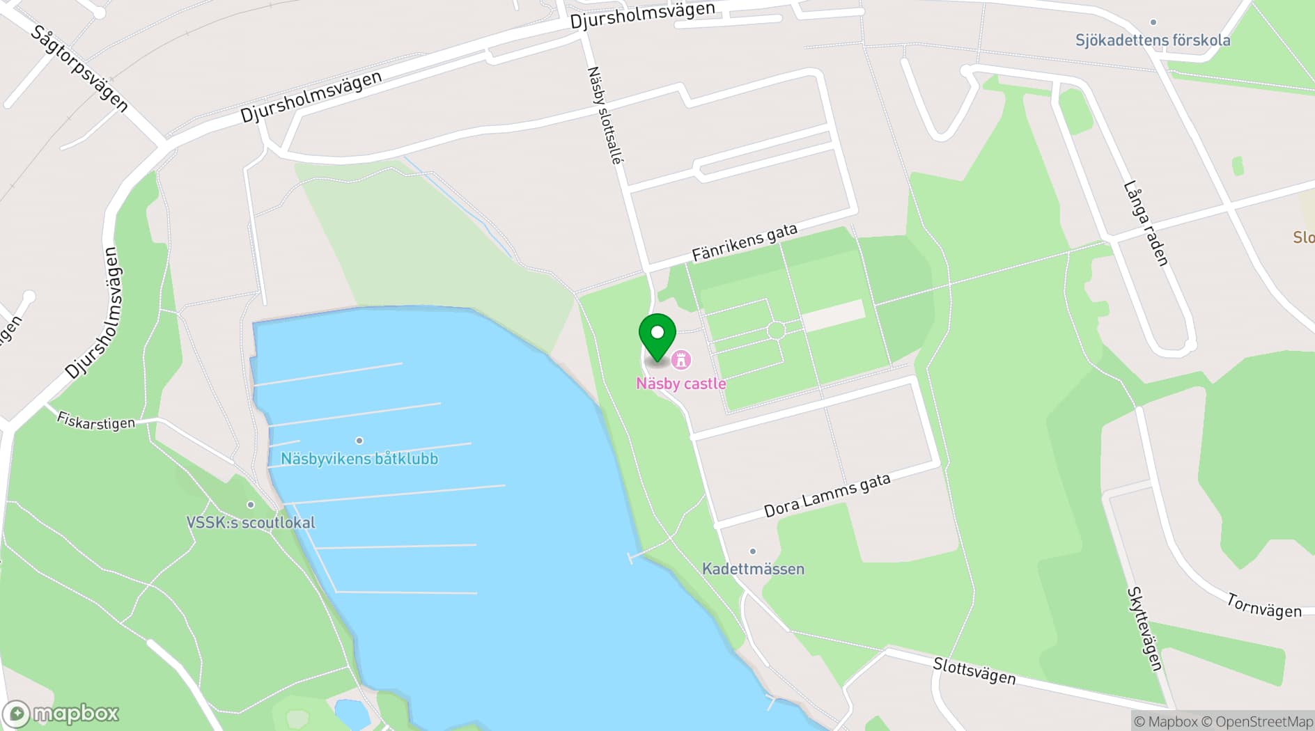 Map showing Näsby Slott
