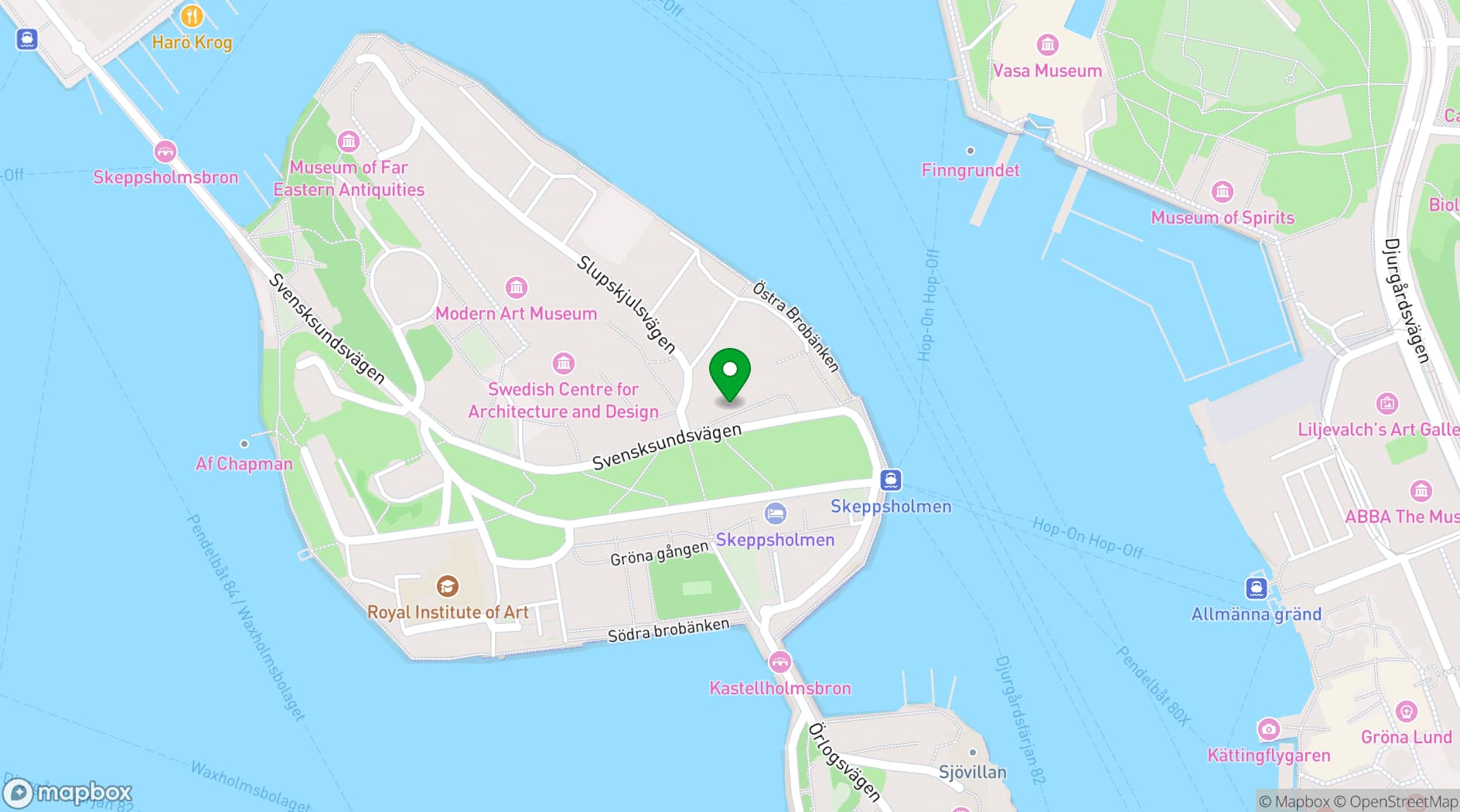 Map showing Kastellet