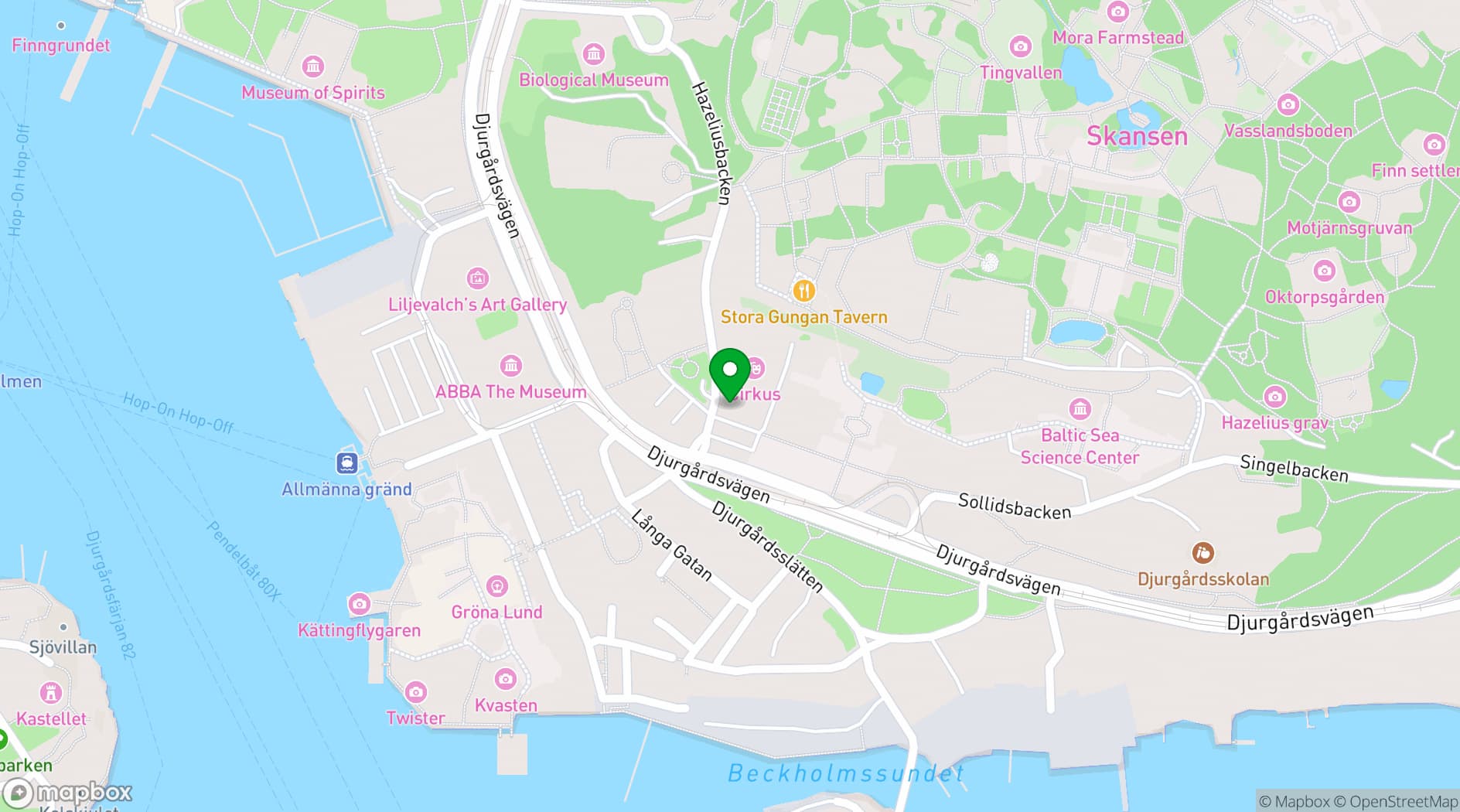 Map showing Cirkus
