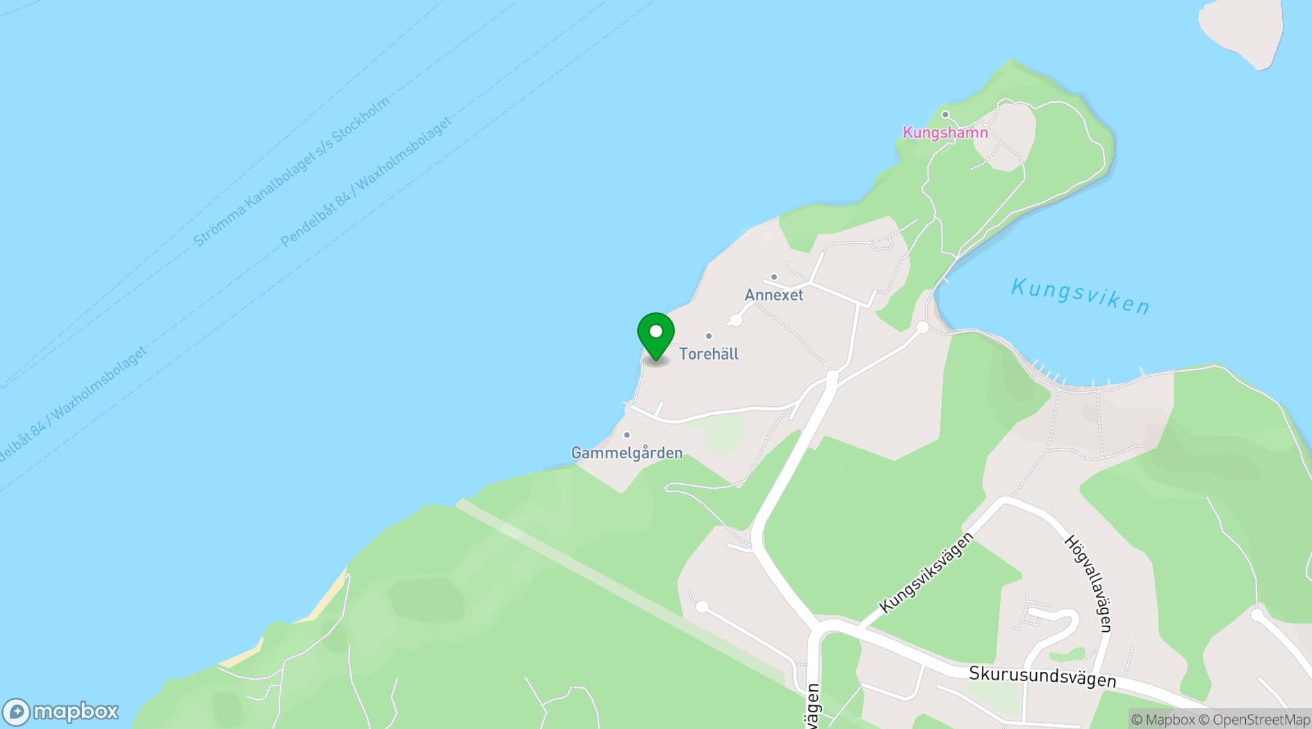 Map showing Ekensdal