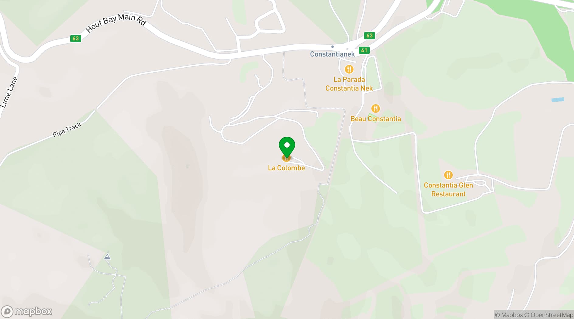 Map showing La Colombe Group